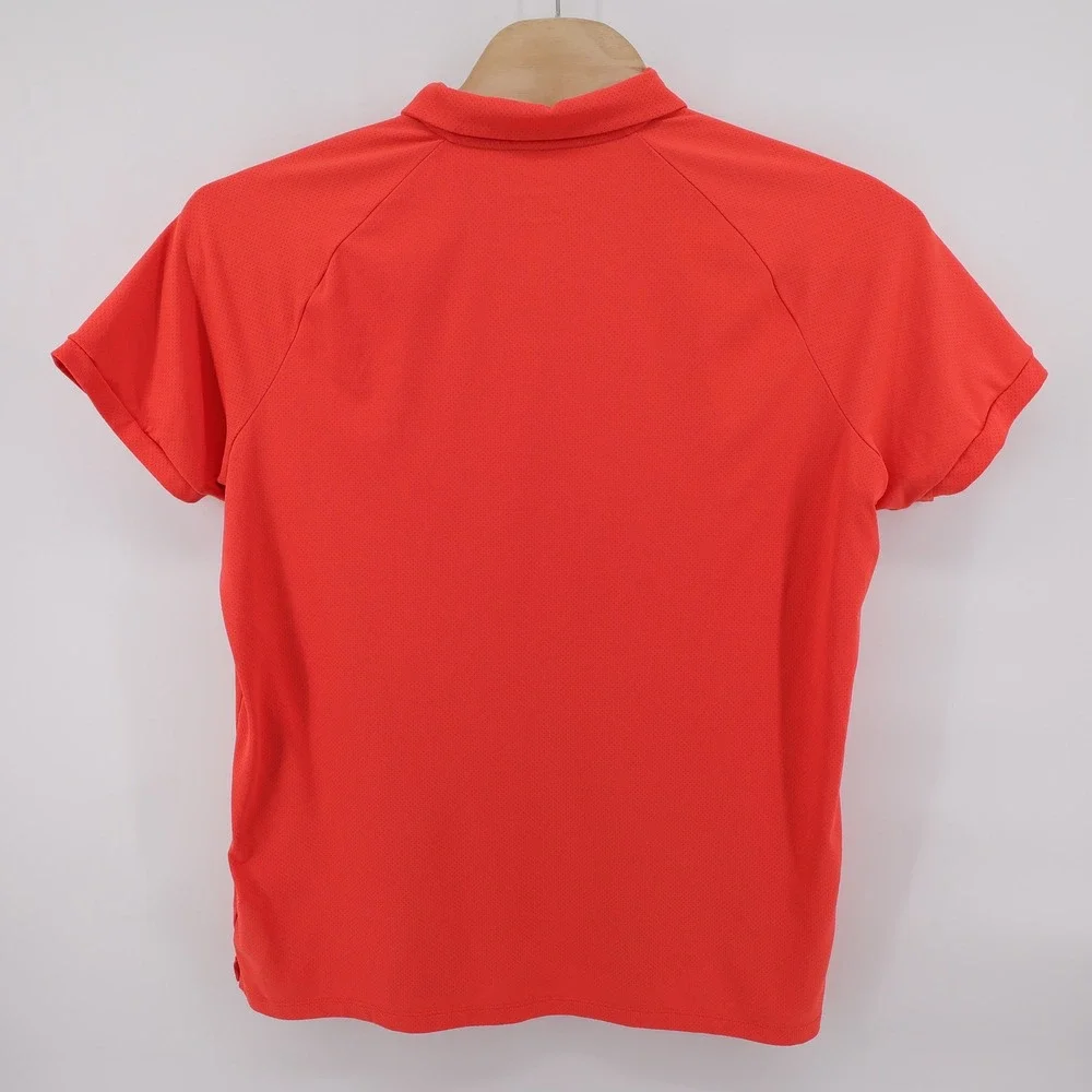 Nike Zonal Cooling Striped Polo Shirt Orange Short Sleeve‎ Mens XL AH8465-816